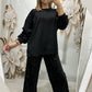 Pullover Long Sleeve Sequined Suit