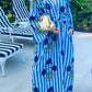 Fashion Striped Floral Maxi Dress