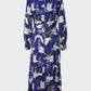 Elegant Silk Printed Swan Dress