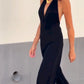 Black Sexy Backless Jumpsuit