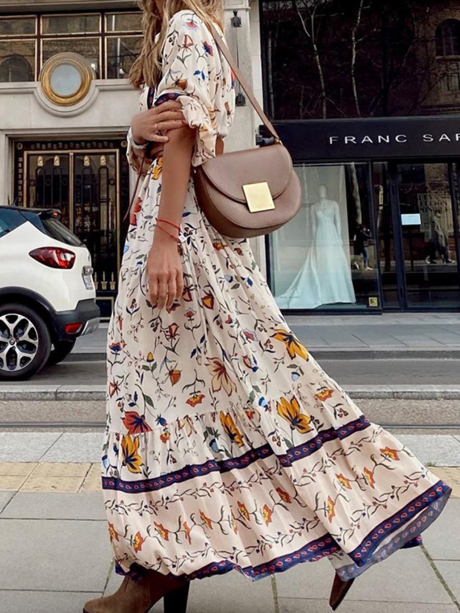 Printed Bohemian Maxi Dress