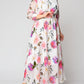 Floral Long Sleeve Chiffon Dress