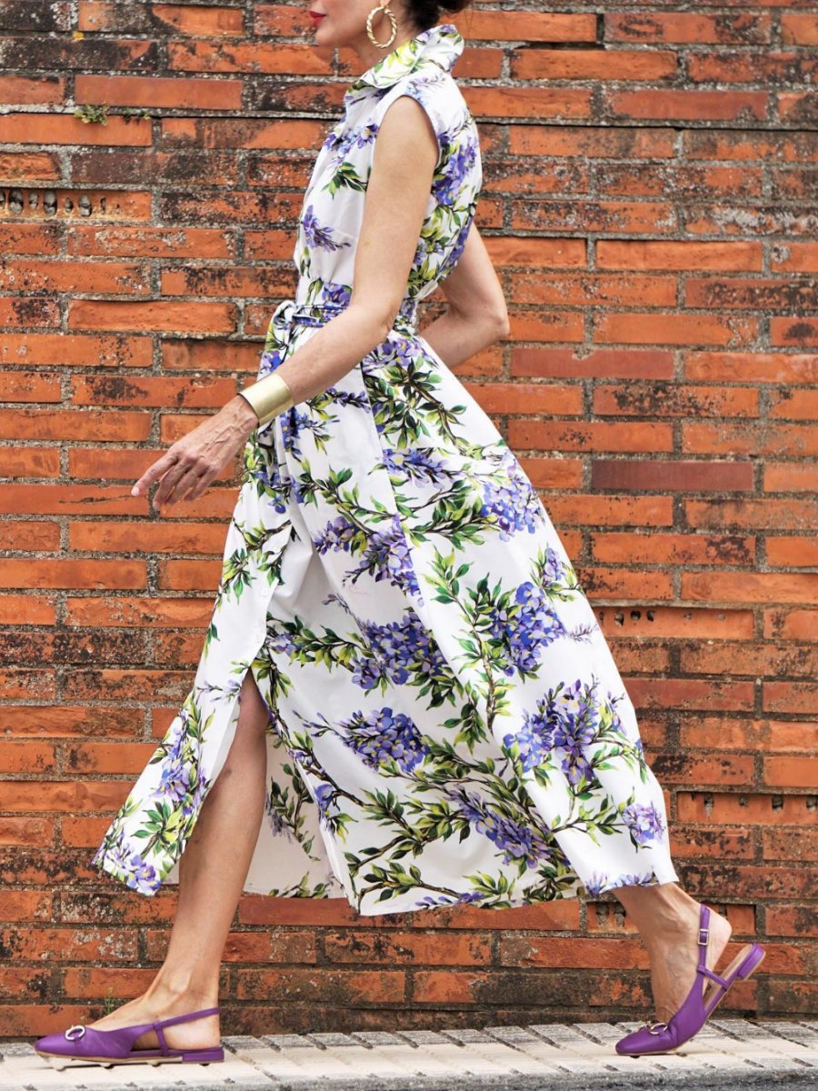 Floral Sleeveless Cotton Dress