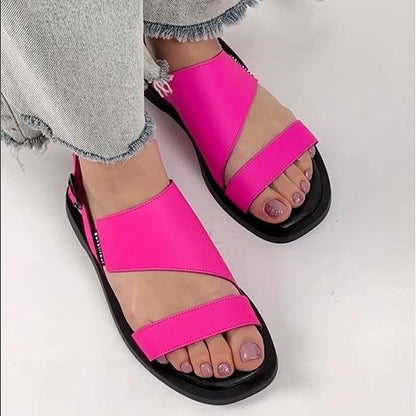 Fashion Irregular Design Flat Sandals