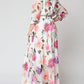 Floral Long Sleeve Chiffon Dress