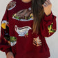 Gold Pink Print Sweatshirt