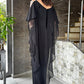 Sequin Chiffon Irregular Hem Cold Shoulder Jumpsuit