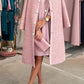 Elegant Pink Tweed Coat