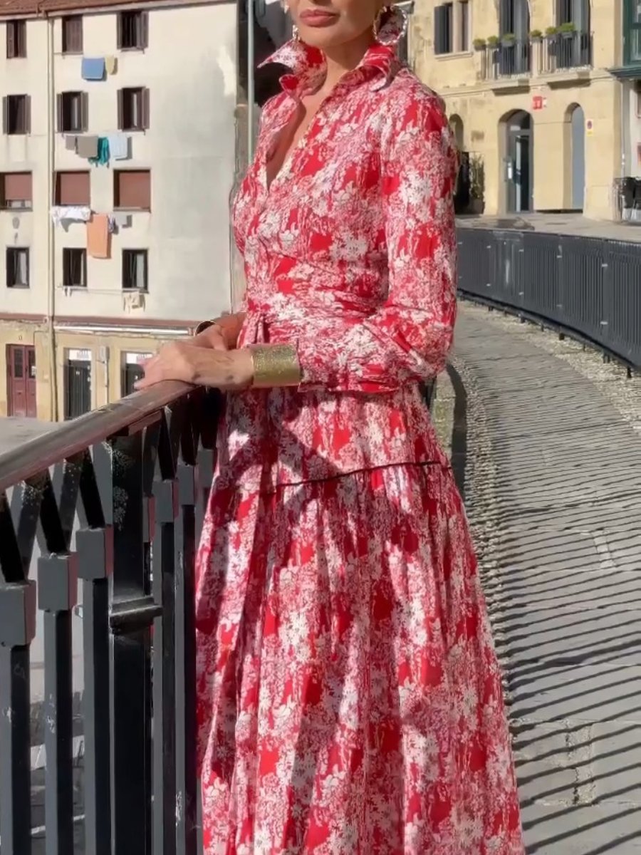 Red Gorgeous Flowing Dress