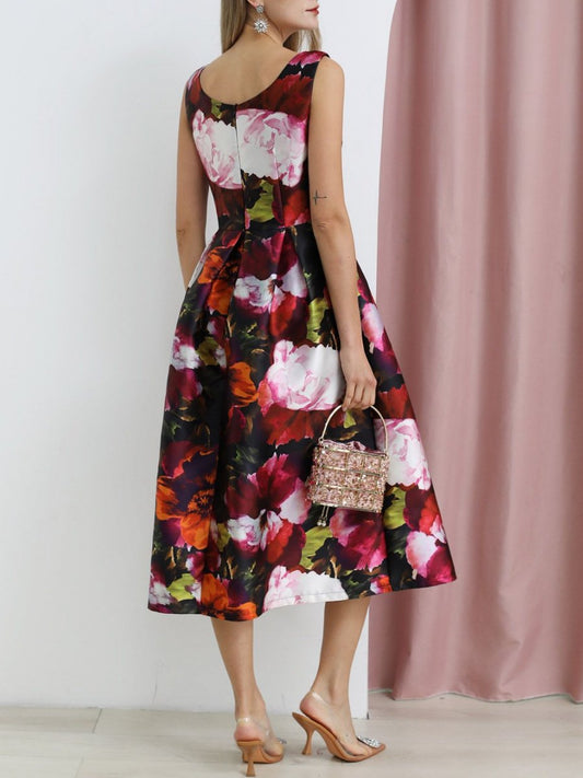 Watercolour Impression Sleeveless Dress