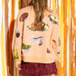 Gold Pink Print Sweatshirt