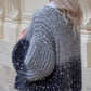 Puff Sleeve Sequined Sweater Cardigan