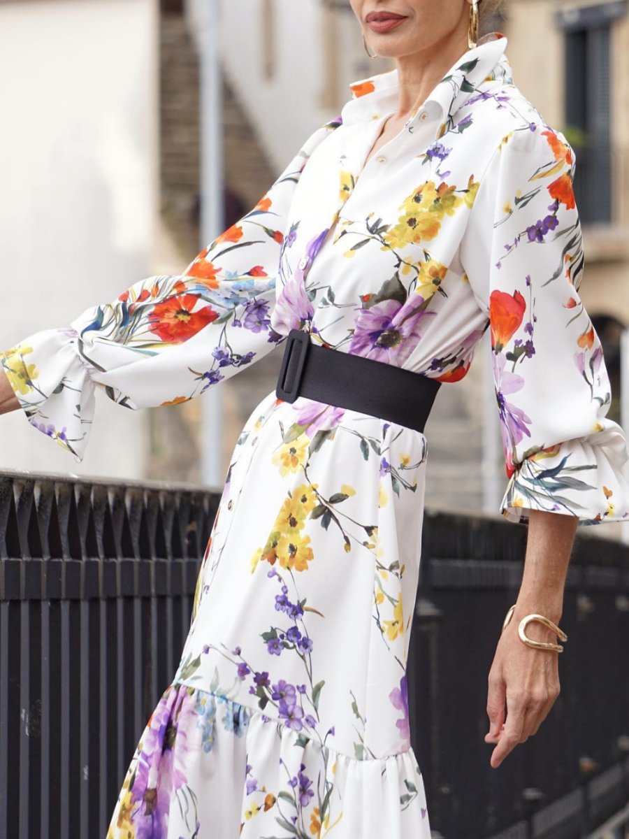 Gorgeous Floral Long Sleeve Dress