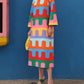 Vibrant Placement Print Dress