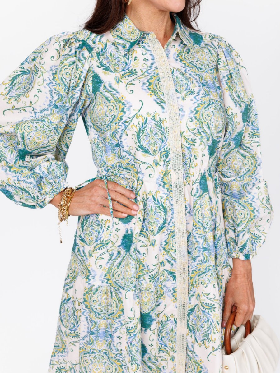 Gorgeous Printed Shirt Dress