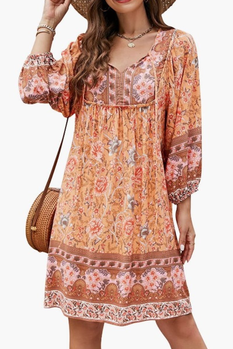 Summer V Neck Floral Dress