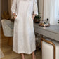 Loose Casual Solid Color Short Sleeve Cotton Linen Dress