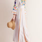 Breathable Linen Embroidered Dress