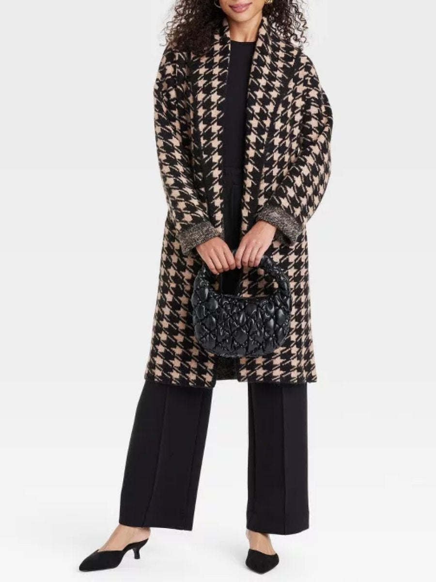 Women's Jacquard Knitted Coat