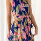 Navy Floral Midi Dress