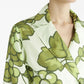 Green Fruit Print Silk Dress