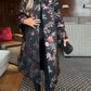 Elegant Floral Print Coat