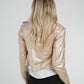 Metallic Leather Jacket