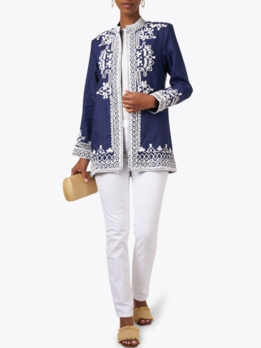 Embroidered Linen Jacket