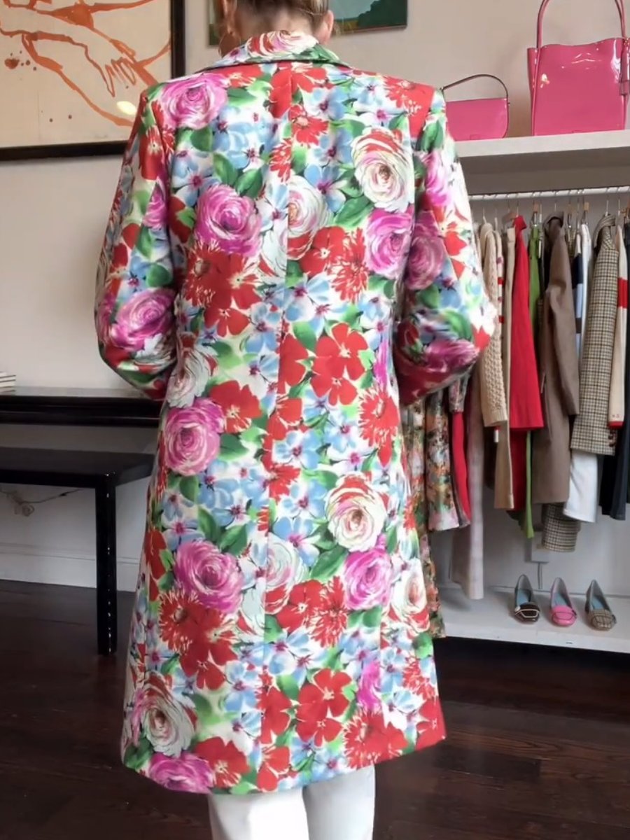 Multicolor Floral Lightweight Coat