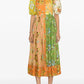 Floral Printed Bubble Sleeve Linen Dress