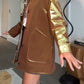 Chic Metallic Loose Jacket