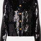 Golden Embossed Button Sequined Jacket