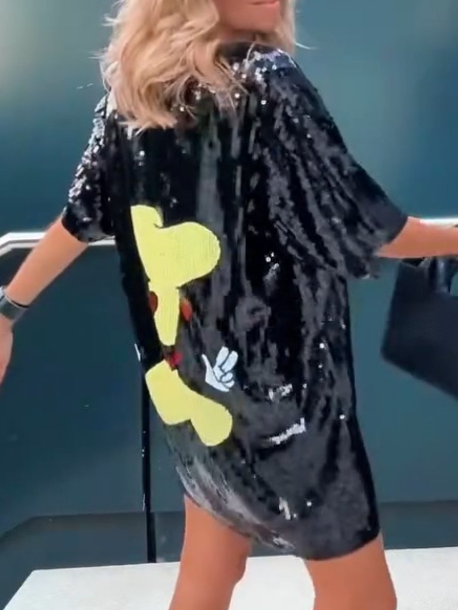 Sequin Snoopy Dress