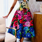 Elegant Colorful Sleeveless Midi Dress