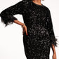 Black Sequin Party Dress