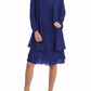 Chiffon Round Collar Dress with Outerwear