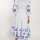 White Organic Cotton Embroidered Dress