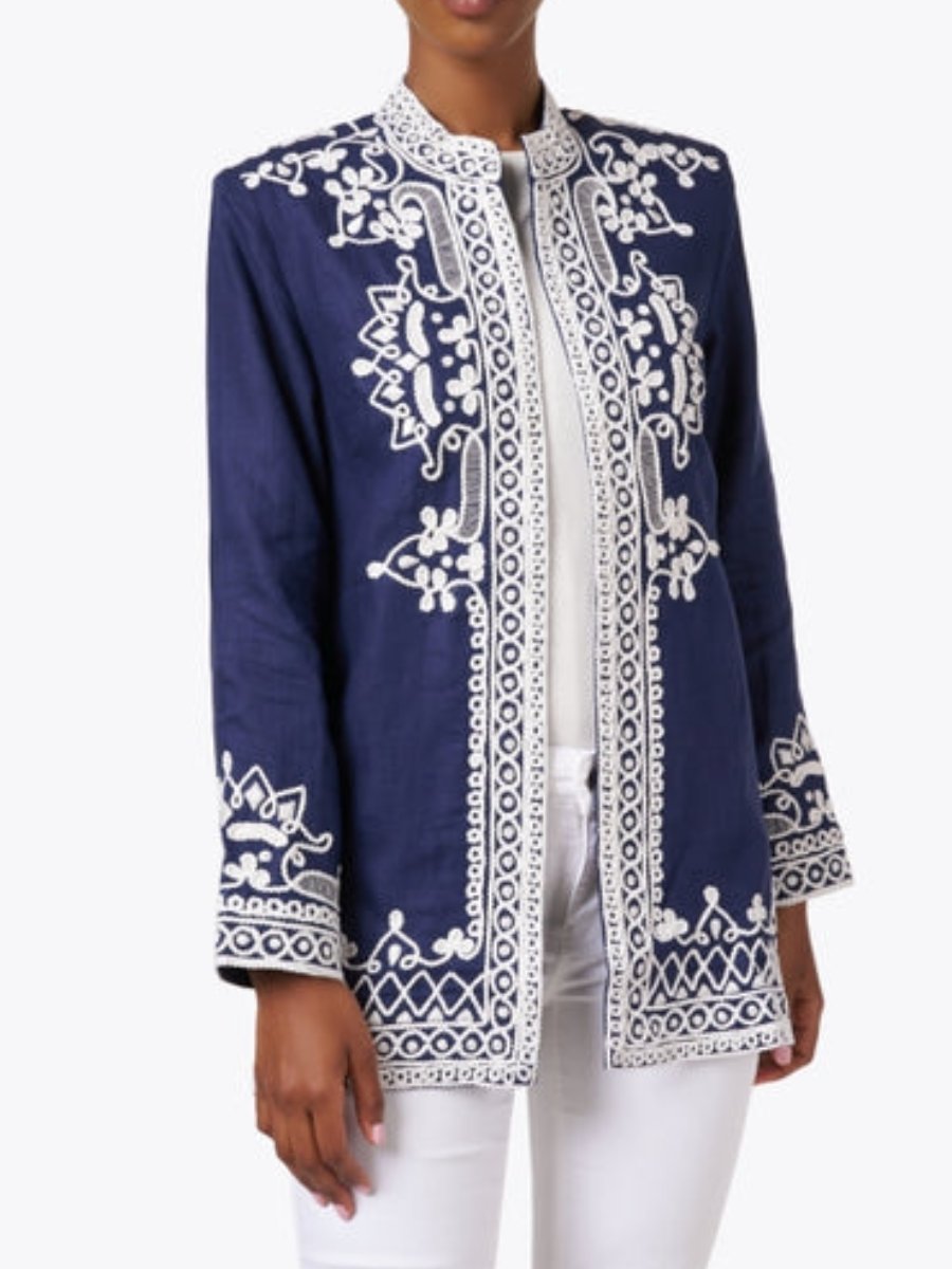 Embroidered Linen Jacket