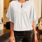 Sequin Round Neck 1/2 Sleeve Party Tops