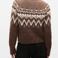 Brushed Fair Isle Cropped Cardigan