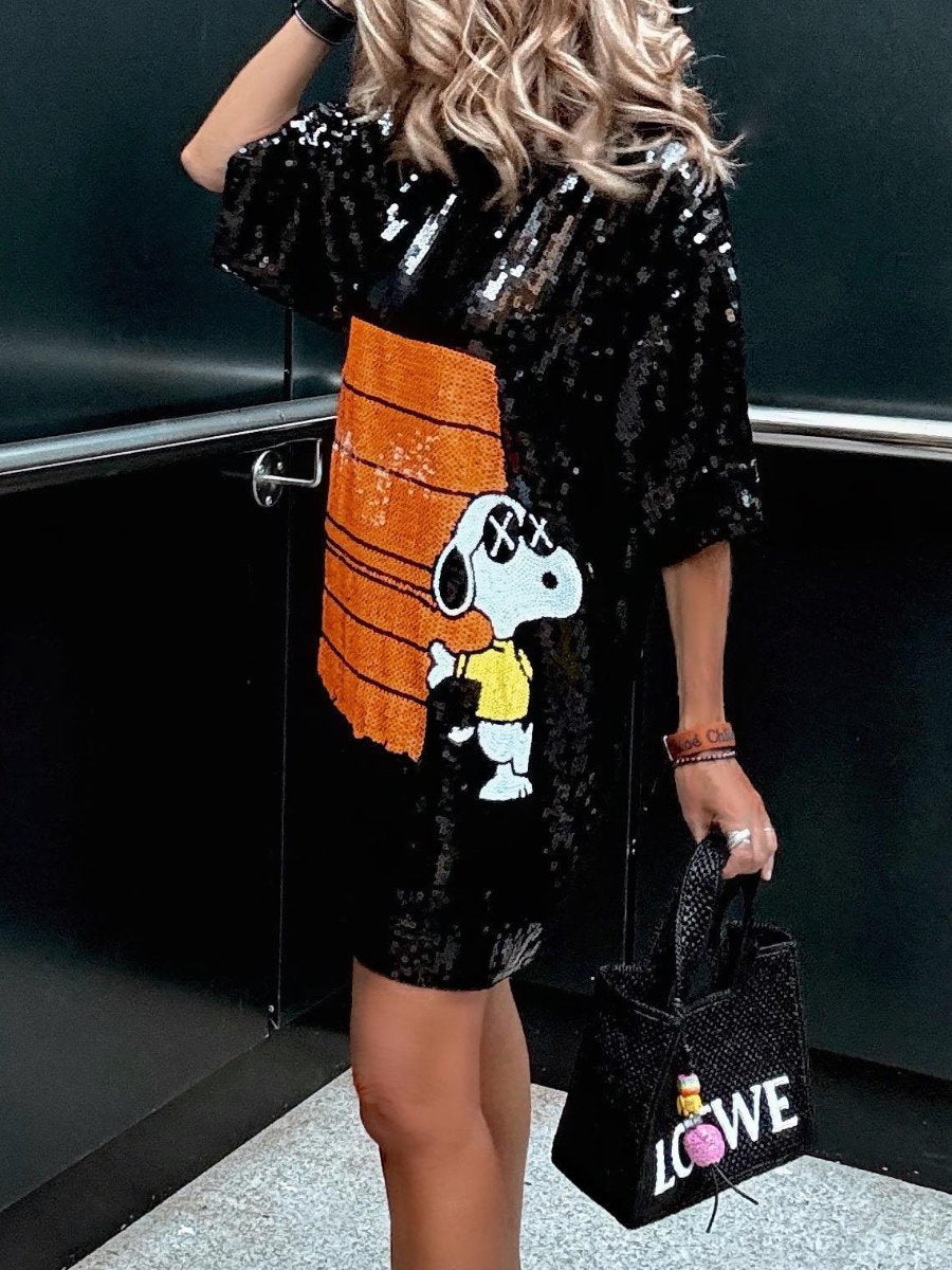 Sequin Snoopy Dress