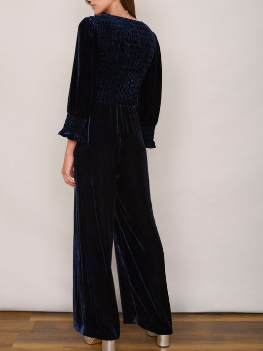 Midnight Silk Velvet Jumpsuit