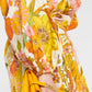 Sunflower Print Linen Shirt Dress