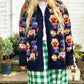 Handmade Vintage Pansy Cardigan