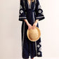 Breathable Linen Embroidered Dress