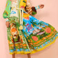 Lantern Sleeve Vacation Printed Dress