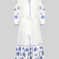 White Organic Cotton Embroidered Dress