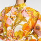 Sunflower Print Linen Shirt Dress