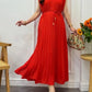 Sleeveless Pleated Chiffon Dress