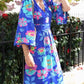 Lightweight Electric Blue Print Dress